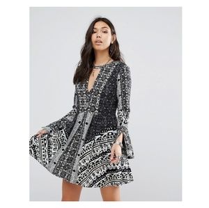 NWT Free People Tegan Border Print Dress